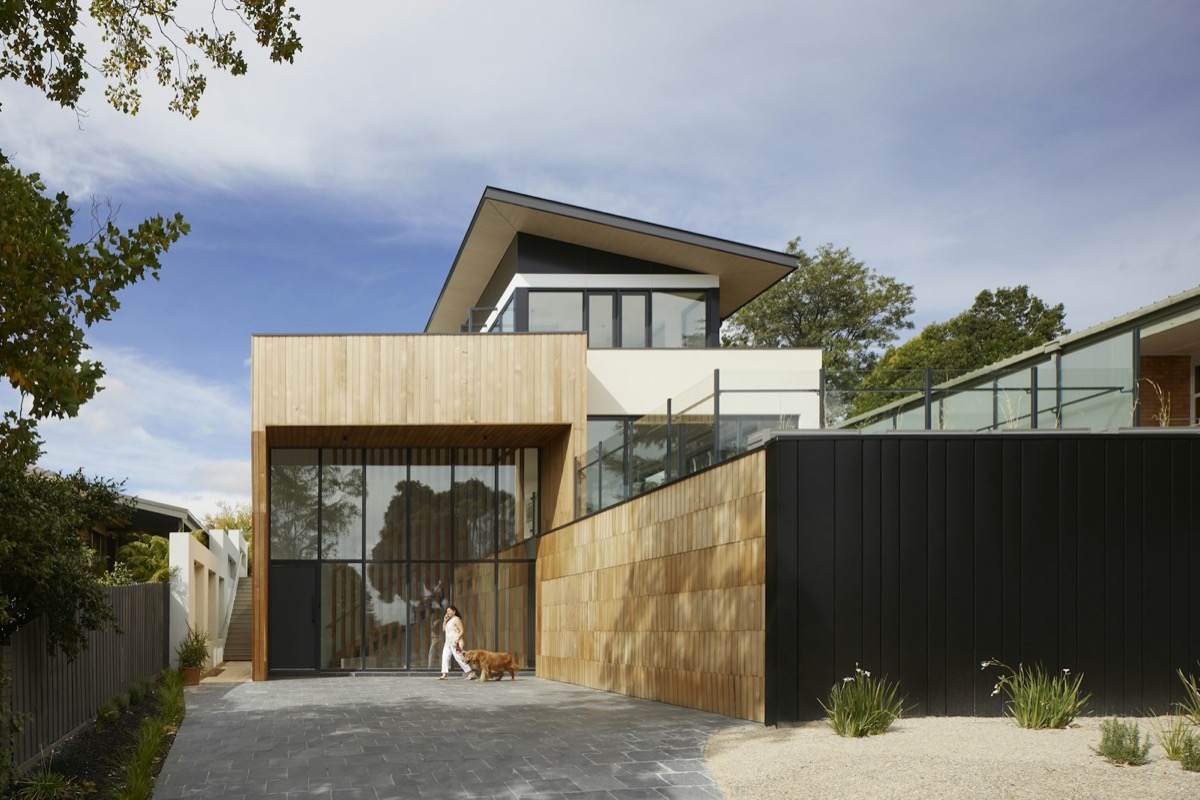 Timber-clad contemporary house